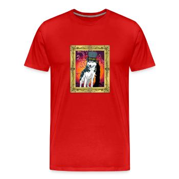 Loups-garous médiévaux de la Wehrwolf Loups loups Loups - T-shirt bio Premium Homme - rouge - Devant - Damien (186cm)
