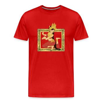 Tänzerin Mädchen Frau Asien Indien - Männer Premium Bio T-Shirt - Rot - Vorne - Damien (186cm)