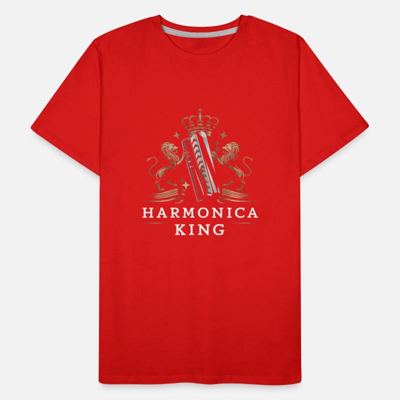 Harmonica Playing Gift Men's Premium Organic T-Shirt