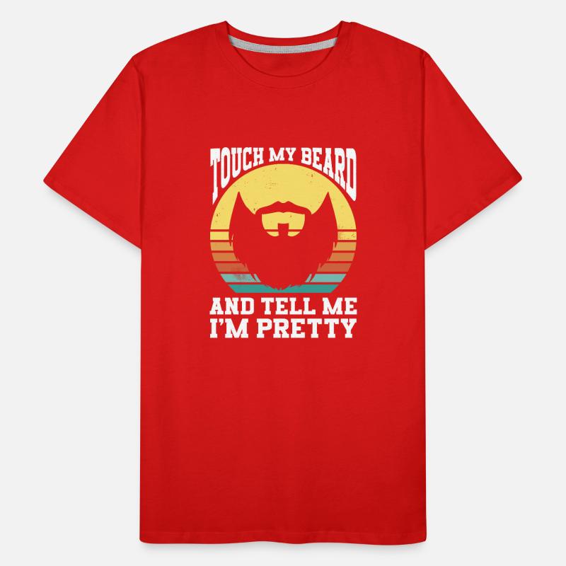 Bart Spruch Bärtiger Vater Ehemann Männer Premium Bio T-Shirt