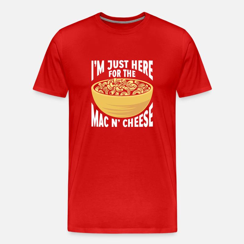 Mac And Cheese Makkaroni - Männer Premium Bio T-Shirt - Rot