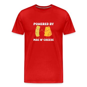 Mac And Cheese Makkaroni - Männer Premium Bio T-Shirt - Rot - Vorne - Damien (186cm)
