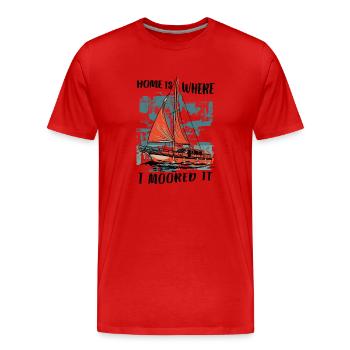 Accessoires de voilier marin voilier voilier - T-shirt bio Premium Homme - rouge - Devant - Damien (186cm)