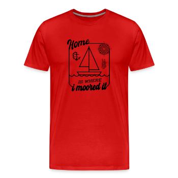 Accessoires de voilier marin voilier voilier - T-shirt bio Premium Homme - rouge - Devant - Damien (186cm)