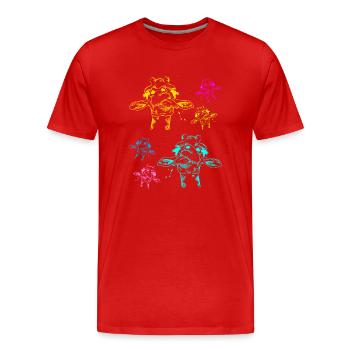 Safari Girafe Girafe - T-shirt bio Premium Homme - rouge - Devant - Damien (186cm)