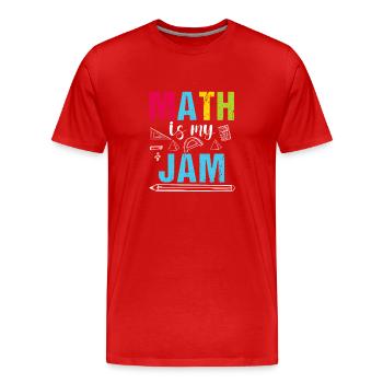 Mathematik Mathematiker Mathelehrer - Männer Premium Bio T-Shirt - Rot - Vorne - Damien (186cm)