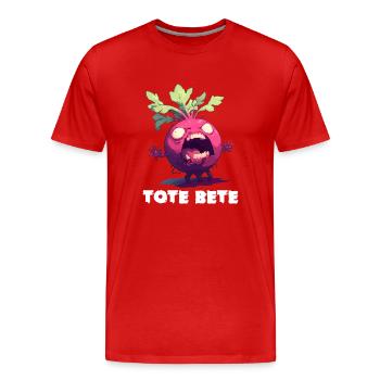 Halloween Rote Bete Tote Beete Tote Bete - Männer Premium Bio T-Shirt - Rot - Vorne - Damien (186cm)