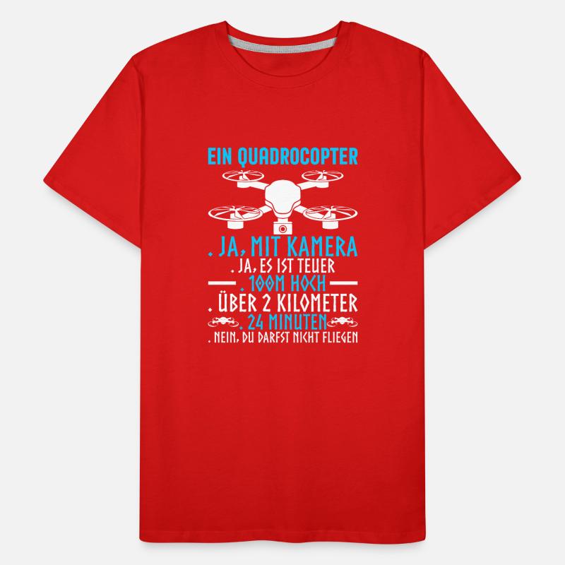Pilote de drone UAV FPV Quadcopter T-shirt bio Premium Homme