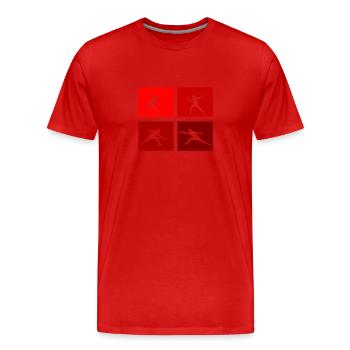Fencing Game Gamer Fencer Game Fencing Fencer - Men's Premium Organic T-Shirt - red - Front - Damien (186cm)