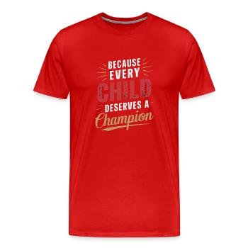 Sonderpädagogik-lehrer « Accélération de l’inclusion des enseignants » - T-shirt bio Premium Homme - rouge - Devant - Damien (186cm)