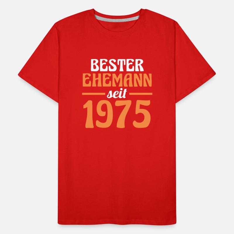 Valentinstag Bester Ehemann Seit 1975 Männer Premium Bio T-Shirt