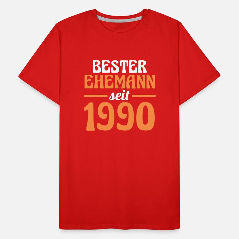 Valentinstag Bester Ehemann Seit 1990 Männer Premium Bio T-Shirt