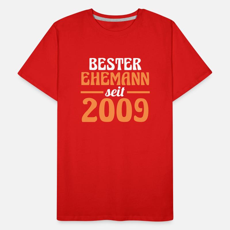 Valentinstag Bester Ehemann Seit 2009 Männer Premium Bio T-Shirt