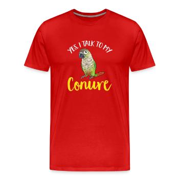 Molinasittich Papagei Vogel Sittich - Männer Premium Bio T-Shirt - Rot - Vorne - Damien (186cm)