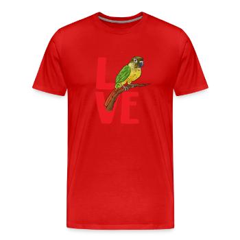 Molinasittich Papagei Vogel Sittich - Männer Premium Bio T-Shirt - Rot - Vorne - Damien (186cm)