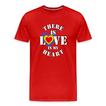 There is love in my heart - Men's Premium Organic T-Shirt - red - Front - Damien (186cm)