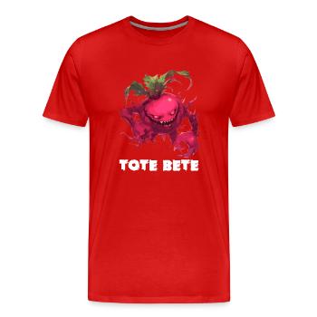 Halloween Rote Bete Tote Beete Tote Bete - Männer Premium Bio T-Shirt - Rot - Vorne - Damien (186cm)