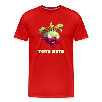 Halloween Rote Bete Tote Beete Tote Bete - Männer Premium Bio T-Shirt - Rot - Vorne - Damien (186cm)