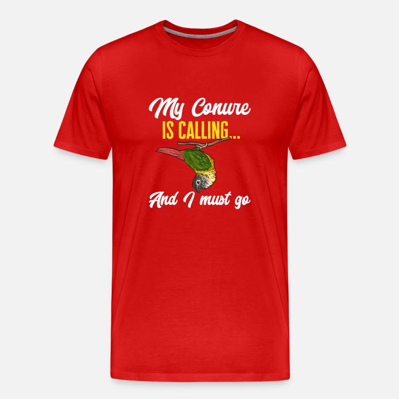 Molinasittich Papagei Vogel Sittich - Männer Premium Bio T-Shirt - Rot