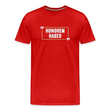 Lateinisch Lustiger Latein Spruch - Männer Premium Bio T-Shirt - Rot - Vorne - Damien (186cm)