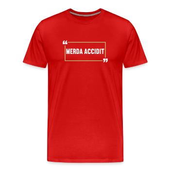 Lateinisch Lustiger Latein Spruch - Männer Premium Bio T-Shirt - Rot - Vorne - Damien (186cm)