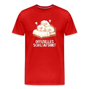 Official Sheep Shirt Official Sleep Shirt - Men's Premium Organic T-Shirt - red - Front - Damien (186cm)