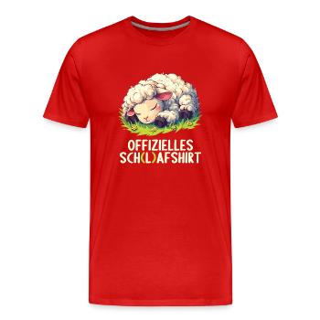 Official Sheep Shirt Official Sleep Shirt - Men's Premium Organic T-Shirt - red - Front - Damien (186cm)