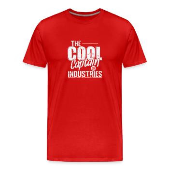 Le capitaine cool des industries - T-shirt bio Premium Homme - rouge - Devant - Damien (186cm)