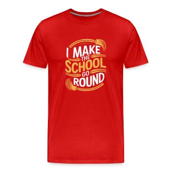 Administrateurs de l’école Personnel de l’école Gardiens - T-shirt bio Premium Homme - rouge - Devant - Damien (186cm)