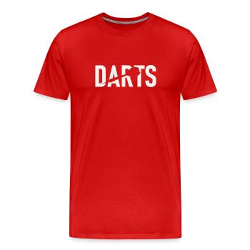 darts - Männer Premium Bio T-Shirt - Rot - Vorne - Damien (186cm)