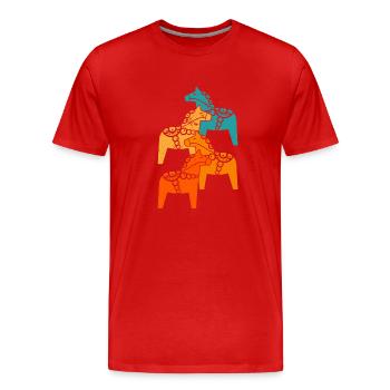 Schweden Herkunft Urlaub Skandinavien Reise - Männer Premium Bio T-Shirt - Rot - Vorne - Damien (186cm)