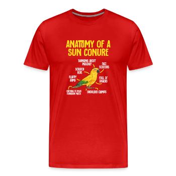Parakeet, Parrot, Parakeet, Bird - Men's Premium Organic T-Shirt - red - Front - Damien (186cm)