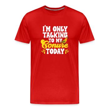 Parakeet, Parrot, Parakeet, Bird - Men's Premium Organic T-Shirt - red - Front - Damien (186cm)