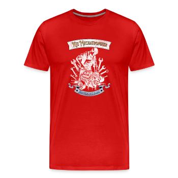 Kfz Mechatroniker Abschluss Mechatroniker Geschenk - Männer Premium Bio T-Shirt - Rot - Vorne - Damien (186cm)