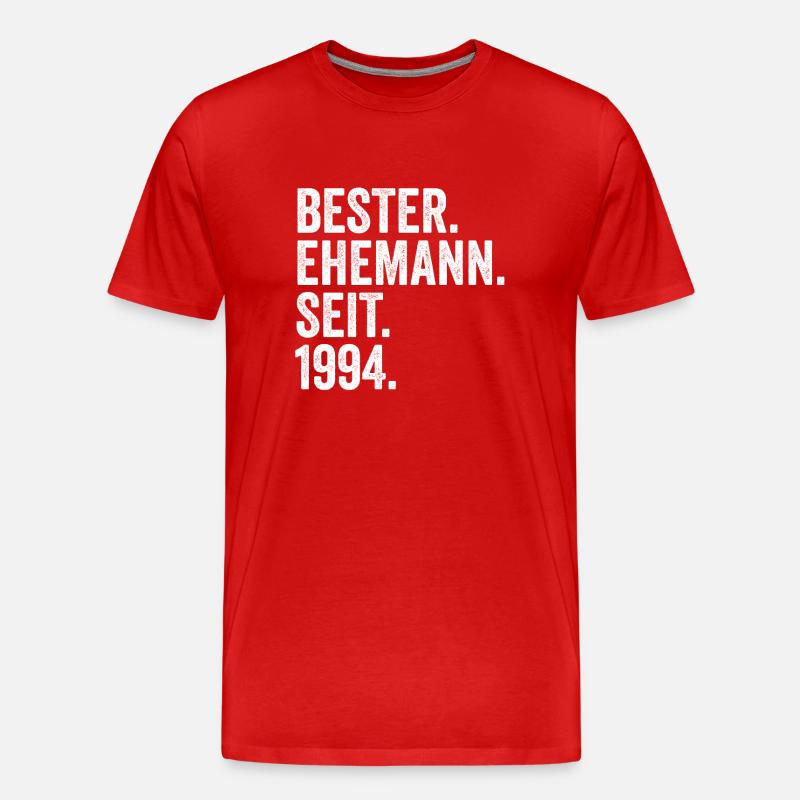 Valentinstag Bester Ehemann Seit 1994 - Männer Premium Bio T-Shirt - Rot