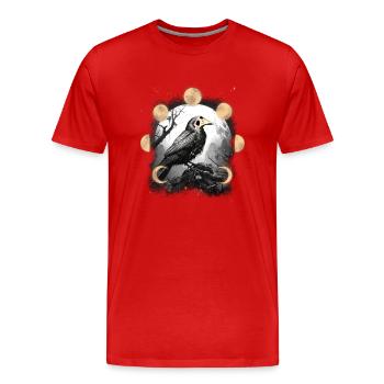 Corbeau Corbeau Corbeau Corbeau Peste Peste Masque Oiseau - T-shirt bio Premium Homme - rouge - Devant - Damien (186cm)