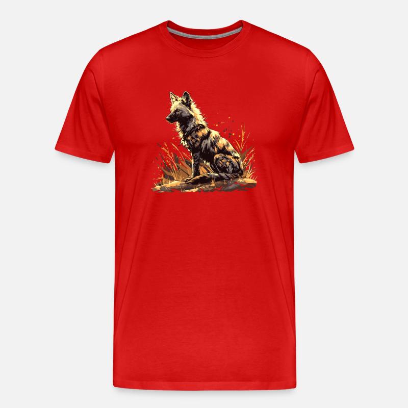 Erdwölfe Erdwolf - Männer Premium Bio T-Shirt - Rot