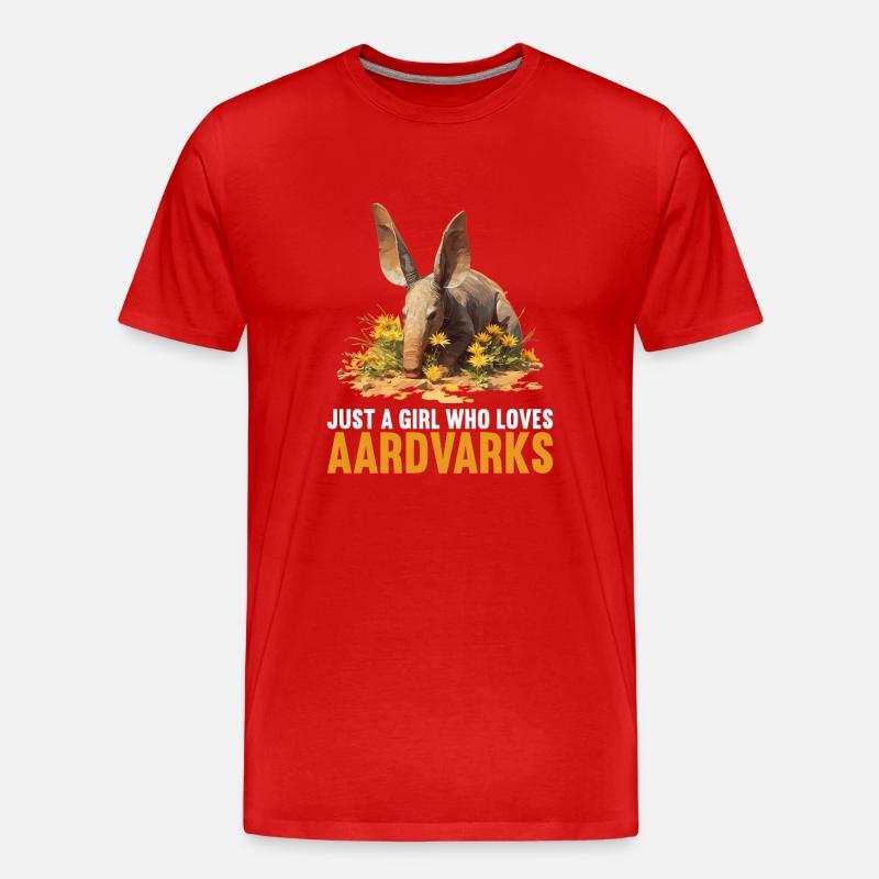 Erdferkeln Erdferkel - Männer Premium Bio T-Shirt - Rot