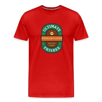 ulti 17S - Männer Premium Bio T-Shirt - Rot - Vorne - Damien (186cm)