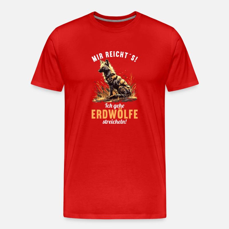 Erdwölfe Erdwolf - Männer Premium Bio T-Shirt - Rot