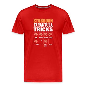 Lustige Vogelspinnen Vogelspinnenzüchter - Männer Premium Bio T-Shirt - Rot - Vorne - Damien (186cm)