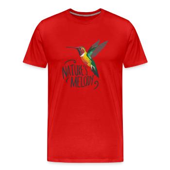 DIE MELODIE DER NATUR - Männer Premium Bio T-Shirt - Rot - Vorne - Damien (186cm)