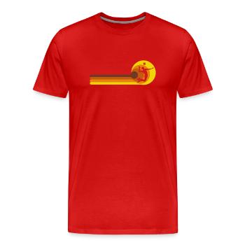 Vintage-Volleyball Volleyball Ball Volleyballer - Männer Premium Bio T-Shirt - Rot - Vorne - Damien (186cm)