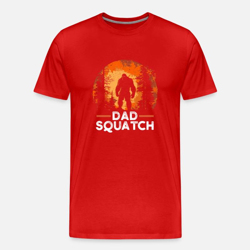 Dad Squatch - Männer Premium Bio T-Shirt - Rot