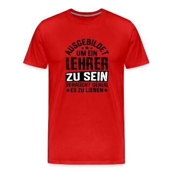 Teacher School Teacher Training Student Teacher - Men's Premium Organic T-Shirt - red - Front - Damien (186cm)