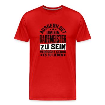 Sauveteurs Nageurs nageurs sauveteurs - T-shirt bio Premium Homme - rouge - Devant - Damien (186cm)