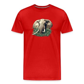 Elephant Elephant - Men's Premium Organic T-Shirt - red - Front - Damien (186cm)