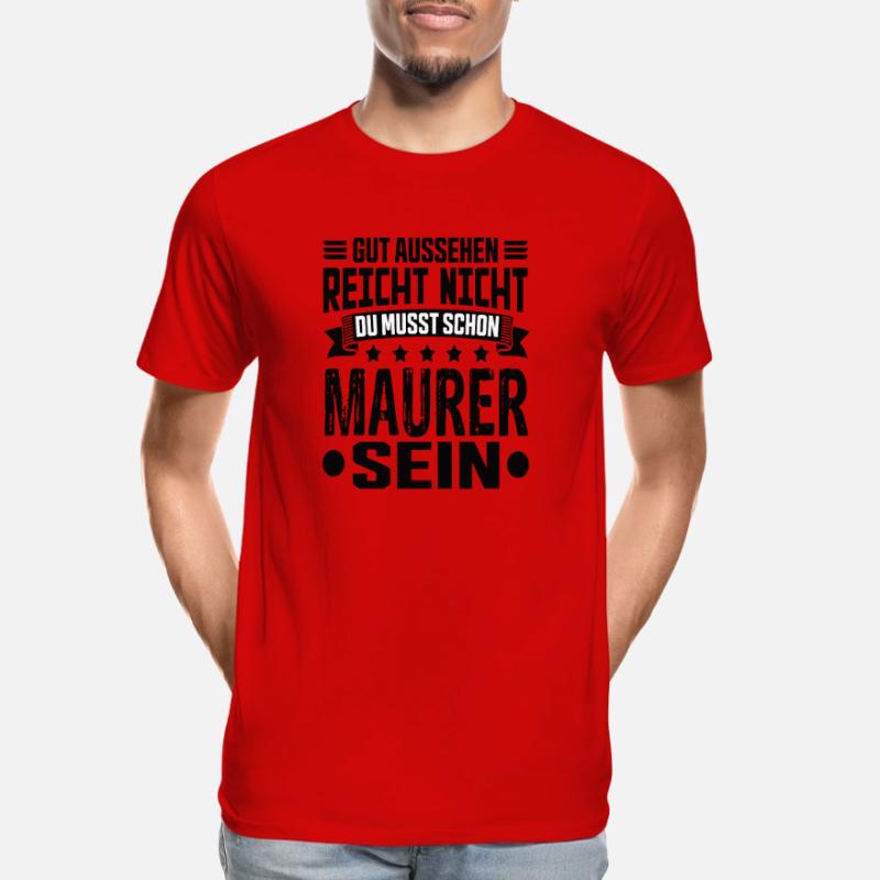 Bricklayer Building Construction Structural Engineer Bricklayer Funny Men's Premium Organic T-Shirt