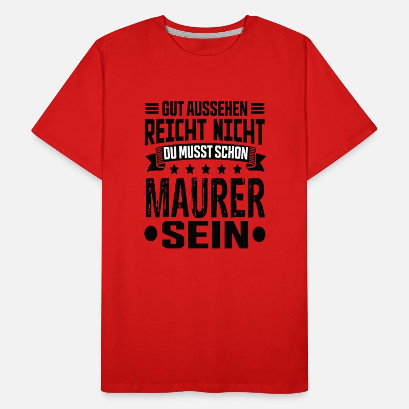 Bricklayer Building Construction Structural Engineer Bricklayer Funny Men's Premium Organic T-Shirt