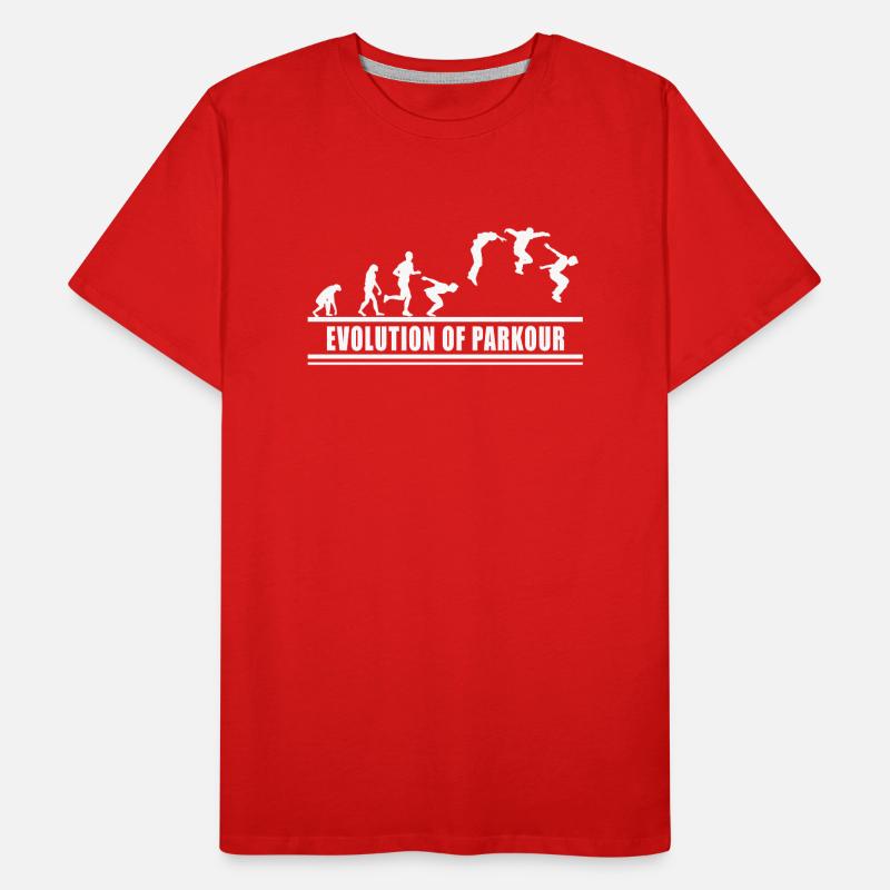 Freerunning Freerunner Course à obstacles Course à pied T-shirt bio Premium Homme